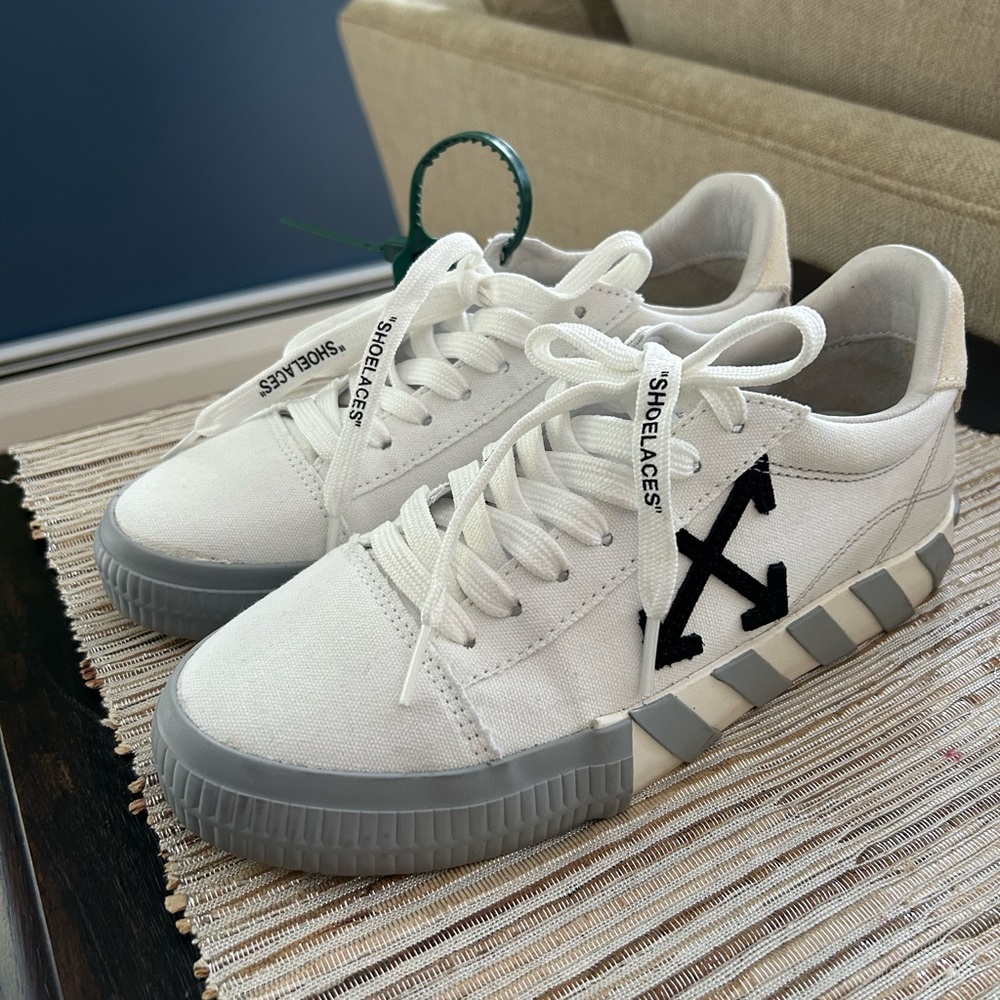 Off White canvas sneakers in white
